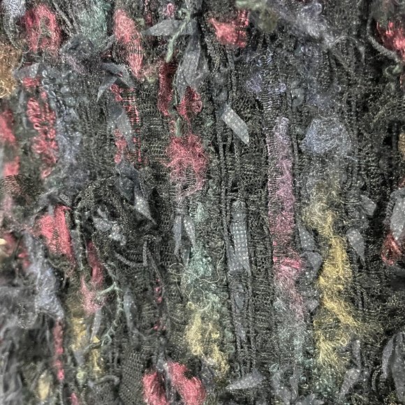 CHANEL $6500 06P BLACK MULTICOLOR FRINGED TWEED - Picture 4 of 11